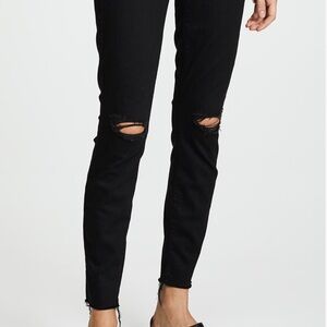 MOTHER Black Ankle & Cropped Jeans